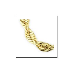 Collier Or chaine torsadée